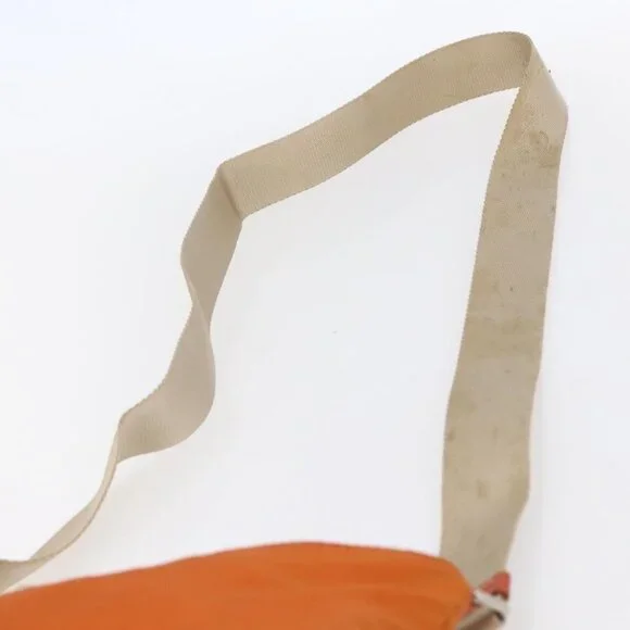 Authentic PRADA Shoulder Bag Nylon Orange Silver - Picture 6 of 16